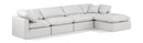Indulge - Faux Leather 5 Piece Modular Sectional With Chaise