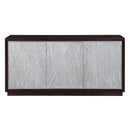 Geranio - Console Cabinet - Metallic Silver & Walnut