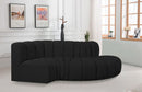 Arc - Boucle Fabric 4 Piece L-Shaped Modular Sofa