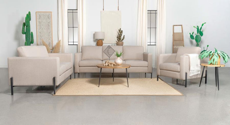 Tilly - Upholstered Track Arm Sofa Set