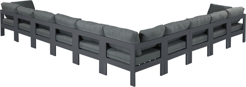 Nizuc - Outdoor Patio Modular Sectional 10 Piece - Grey