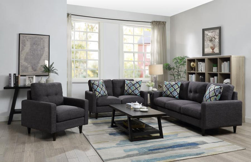 Watsonville - Tufted Back Sofa - Gray