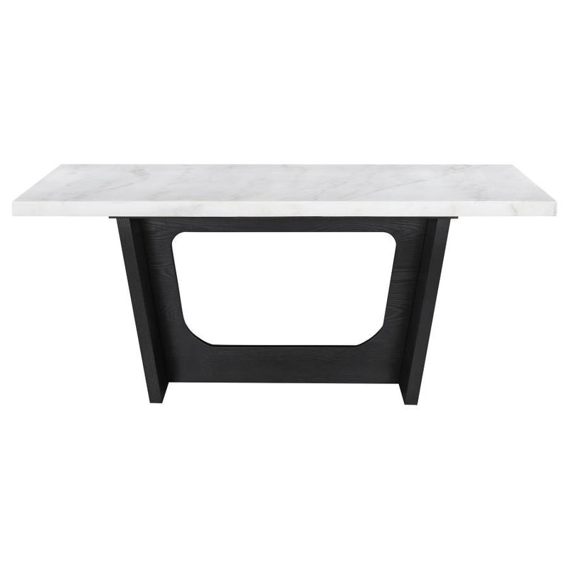 Osborne - Marble Top Dining Table - Rustic Espresso