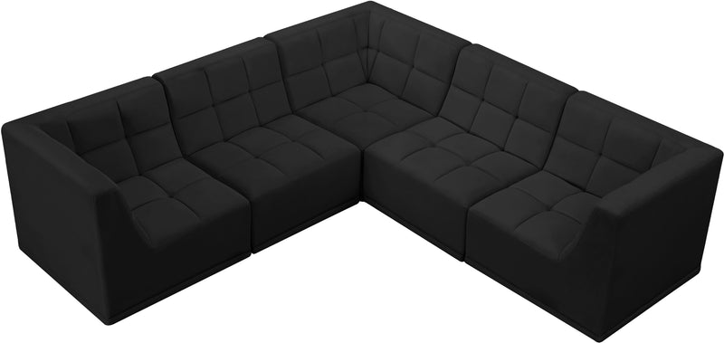 Relax - Modular Sectional 5 Piece - Black - Modern & Contemporary