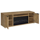 Fuller - 60" 2-Door TV Stand Fireplace Media Console - Mango