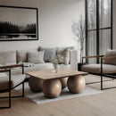 Fitch - Oak Veneer Coffee Table - 4 Legs
