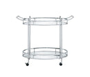 Jinx - Serving Cart - Clear Glass & Chrome