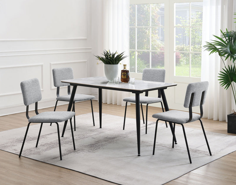 Dennison - Rectangular Dining Table With Ceramic Top - Grey