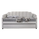 Peridot - Twin Daybed With Trundle - Dove Gray Velvet