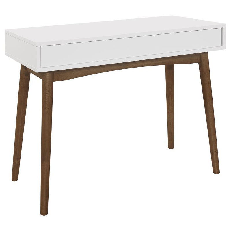 Bradenton - 1-Drawer Writing Desk - White And Walnut