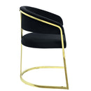 Fallon - Side Chair - Black Velvet & Mirrored Gold