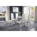 Gianna - Dining Table - Clear Glass Top & Stainless Steel
