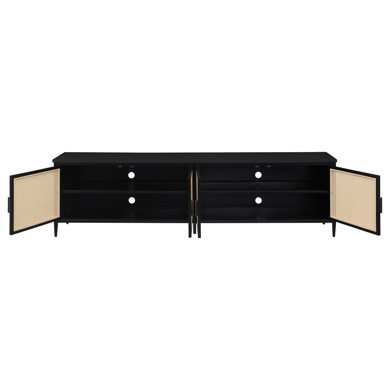 Amherst - 4-Door 78" Metal TV Stand Media Console - Black