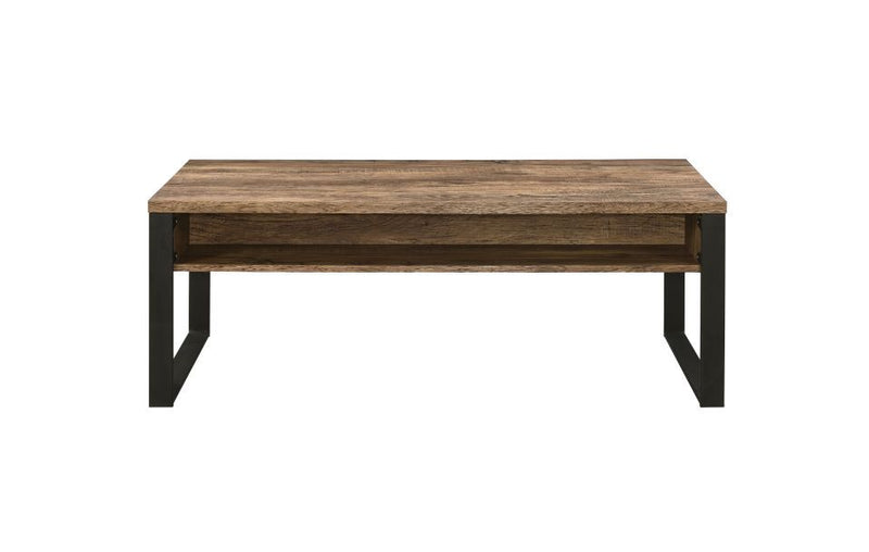 Aflo - Coffee Table - Weathered Oak & Black Finish