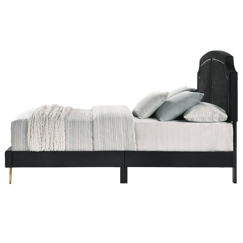 Zeena - Full Bed - Black Velvet