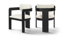 Sacha - Vegan Leather Upholstered Dining Chair With Black Base (Set of 2)