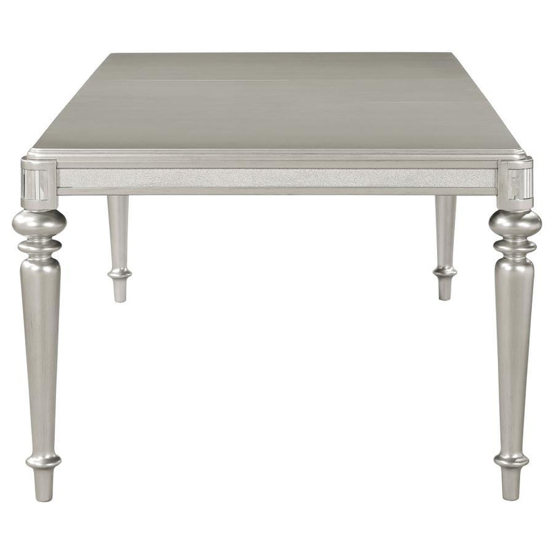 Bling Game - Extension Dining Table - Metallic Platinum