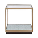 Kaia - End Table - Glass & Gold