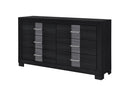 Optimus - 4 Piece Bedroom Set (Full Bed, Dresser, Mirror, Nightstand) - Black