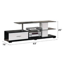 Ivana - TV Stand - White & Black