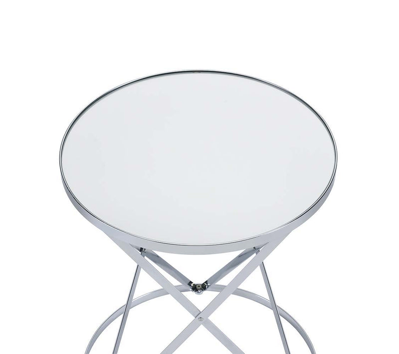 Flux - Accent Table - Mirror & Chrome Finish