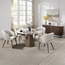 Eada - Arm Chair (Set of 2) - Beige Chenille