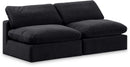 Comfy - Velvet Modular Armless Sofa 2 Seats