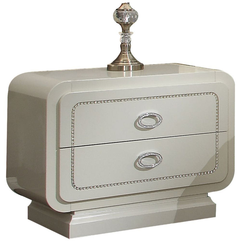 Bellagio - Nightstand - Ivory High Gloss