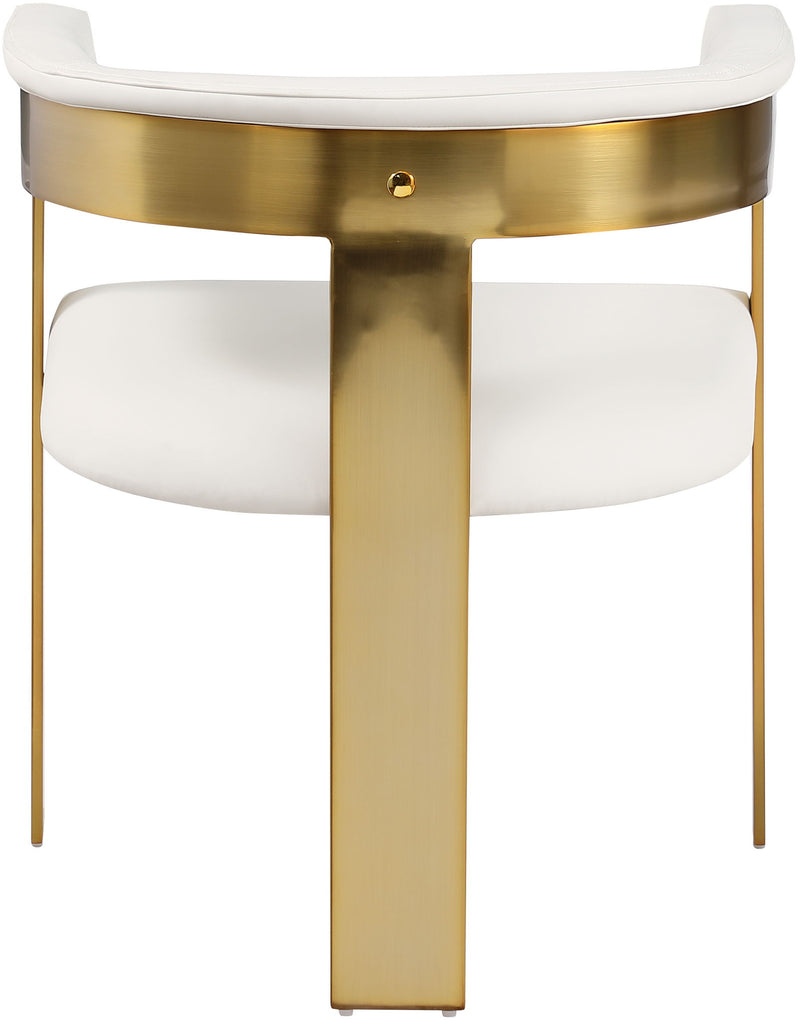 Romeo - Faux Leather Dining Chair With Gold Base (Set of 2)