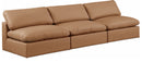 Comfy - Faux Leather Modular Armless Sofa 3 Seats