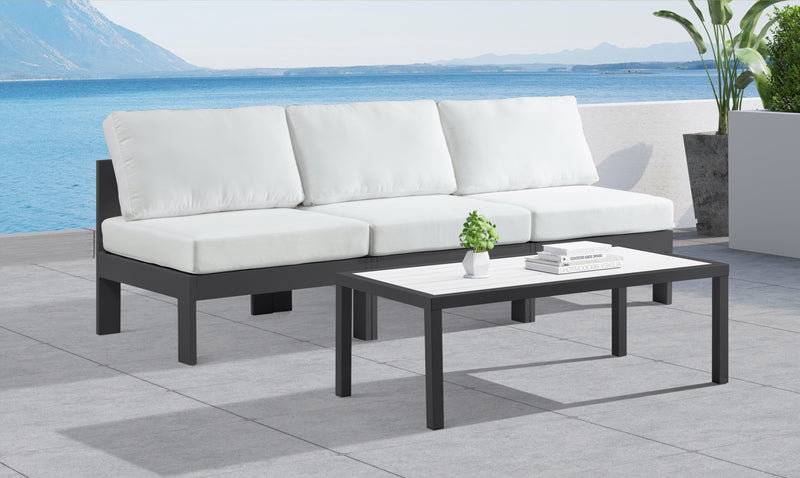 Nizuc - Outdoor Patio Modular Sofa 3 Seats - White - Modern & Contemporary