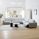 Tarrance - Modular Console With Wireless Charging & USB - Gray