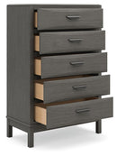 Mazing - Five Drawer Chest - Gray