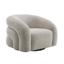 Irma - Chair With Swivel - Gray Boucle