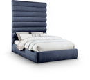 Adam - Chenille Fabric Bed With 89" Headboard