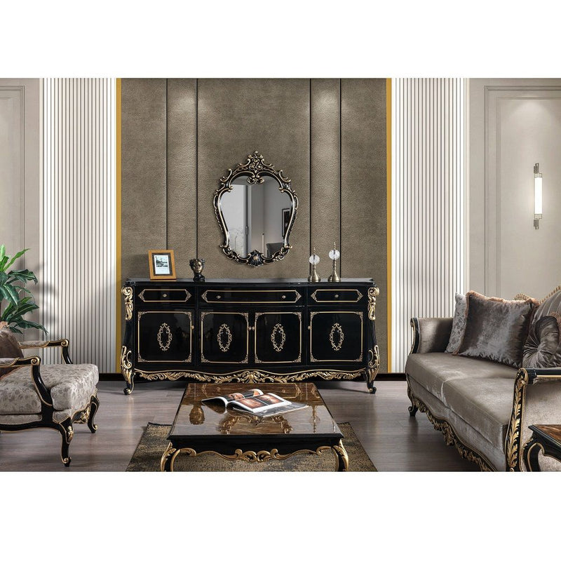 Betria - Console Cabinet - Gold & Black