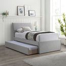 Myles - Linen Twin Trundle Bed