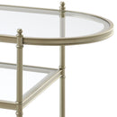 Zaba - TV Stand - Glass Top & Champagne