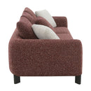 Mardi - Sofa With 6 Pillows - Maroon Tweed