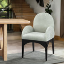 Waldorf - Chenille Dining Arm Chair With Black Legs