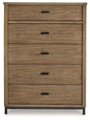 Tomtyn - Five Drawer Chest - Light Brown