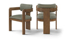 Sacha - Vegan Leather Upholstered Dining Chair With Brown Base (Set of 2)
