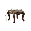 Mehadi - End Table - Marble Top & Walnut