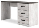 Shawburn - Home Office Desk - White / Dark Charcoal Gray