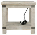 Carynhurst - Rectangular End Table - White Wash Gray