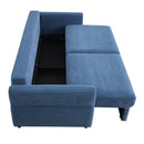 Haran - Sofa With Sleeper - Blue Fabric