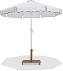 Amalfi - Aluminum Patio Umbrella - Light Brown Base / White Pole