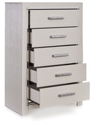 Zyniden - Five Drawer Chest - Silver