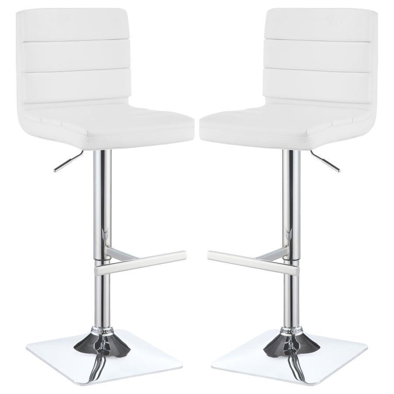 Bianca - Square Upholstered Adjustable Bar Stools (Set of 2)