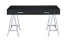 Coleen - Writing Desk - Black High Gloss & Chrome